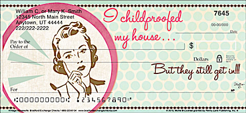 Vintage Housewife Personal Checks
