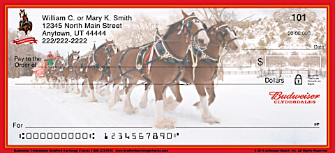 Budweiser Clydesdales Personal Checks