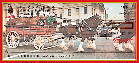 Budweiser Clydesdales Personal Checks