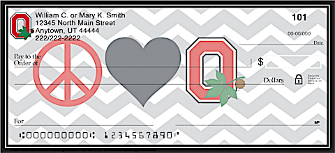 I Love Ohio State Chevron Personal Checks