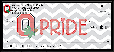 I Love Ohio State Chevron Personal Checks