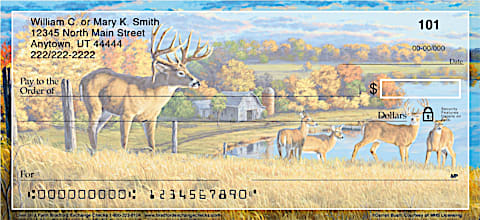 Deer on a Farm Personal Checks