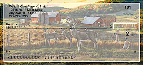 Deer on a Farm Personal Checks