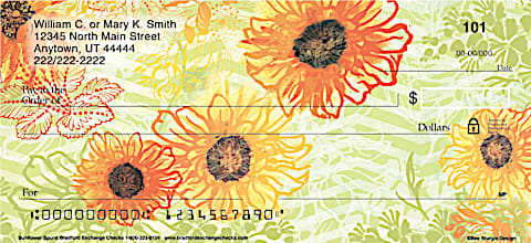 Sunflower Spunk Personal Checks