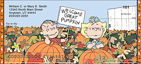 Fun Halloween Checks are a Great Tribute to the Great Pumpkin and the Whole Peanuts Gang