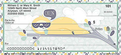 Take Your Time in Appreciating The Cuteness of Sloths with These Fun Personal Check Designs