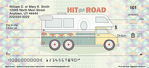 Hit the Road with Camper Themed Personal Checks