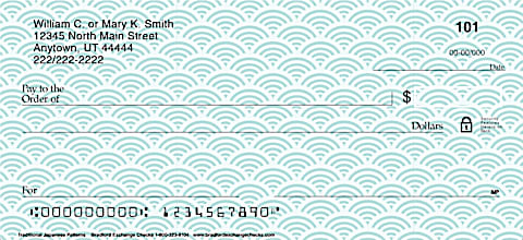 The Good Fortune of Japanese-inspired Designs on Beautiful Personal Checks