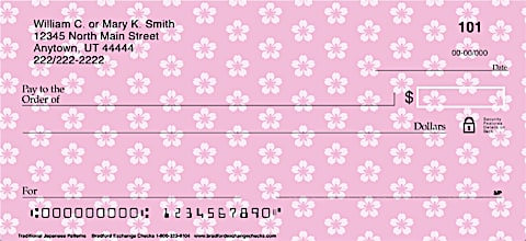 The Good Fortune of Japanese-inspired Designs on Beautiful Personal Checks