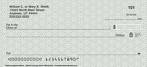 The Good Fortune of Japanese-inspired Designs on Beautiful Personal Checks