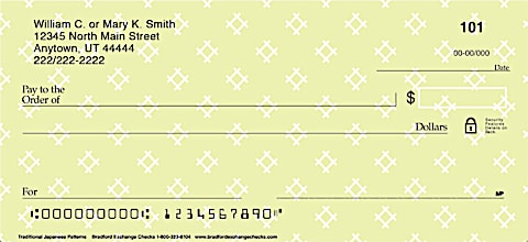 The Good Fortune of Japanese-inspired Designs on Beautiful Personal Checks