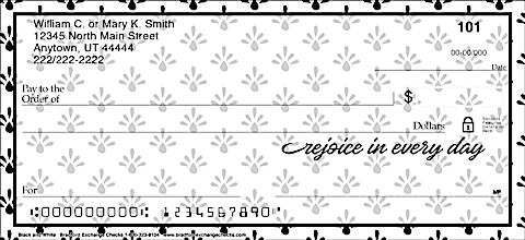 Its as Clear as Black & White, These Personal Checks Are Inspiring