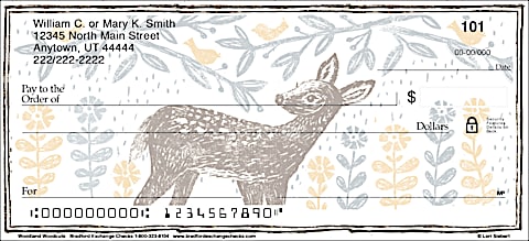 Showcase Your Love of Hand Artistry and Woodland Critters with these Checks