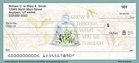 Inspire Others with Beautiful Terrarium Themed Personal Checks