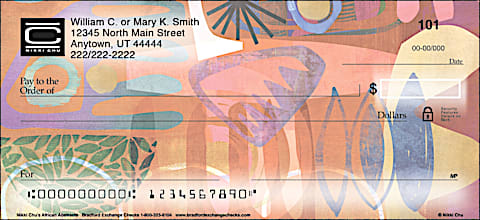 Featuring African Abstracts Personal Checks by Celebrity Designer Nikki Chu