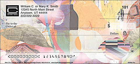 Featuring African Abstracts Personal Checks by Celebrity Designer Nikki Chu