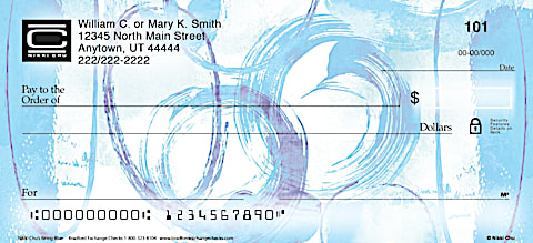 Bask in a Touch of Blue Serenity with Personal Checks by Celebrity Designer Nikki Chu