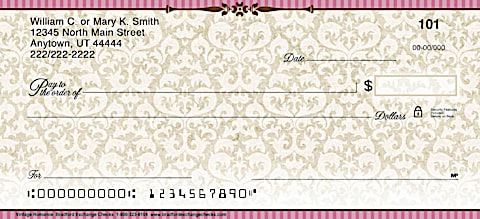 Let These Elegant Personal Checks Add a Touch of Rich Beauty to Every Day