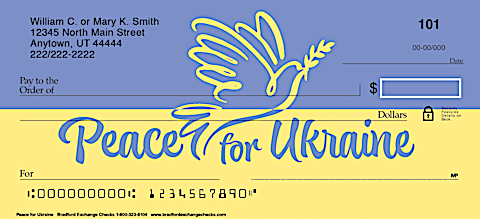 Support Peace for The Ukraine with Personal Checks