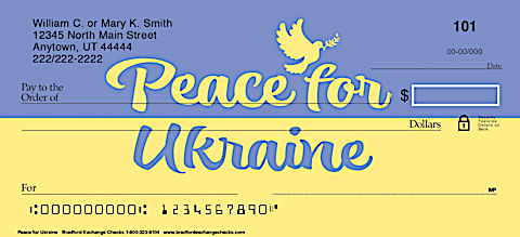 Support Peace for The Ukraine with Personal Checks