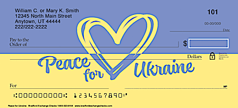 Support Peace for The Ukraine with Personal Checks