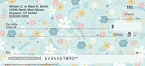 Enjoy Simple Beauty with Dainty Wildflowers Personal Checks