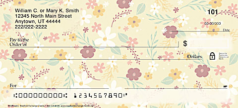 Enjoy Simple Beauty with Dainty Wildflowers Personal Checks