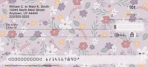 Enjoy Simple Beauty with Dainty Wildflowers Personal Checks
