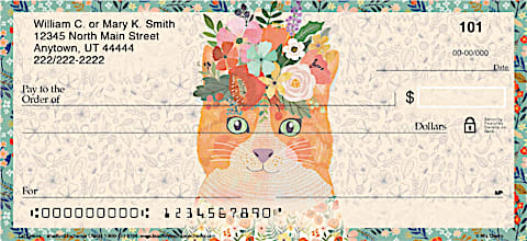 Purrfect Bohemian Cats on Calicos Personal Checks