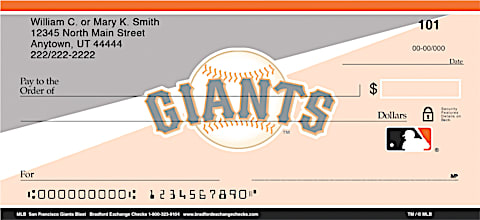 San Francisco Giants Personal Checks Feature a Refreshing Blast on a Classic MLB Team Logo