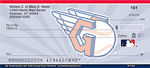 Cleveland Guardians Personal Checks Feature a Refreshing Blast on a Classic MLB Team Logo