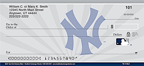New York Yankees Personal Checks Feature a Refreshing Blast on a Classic MLB Team Logo