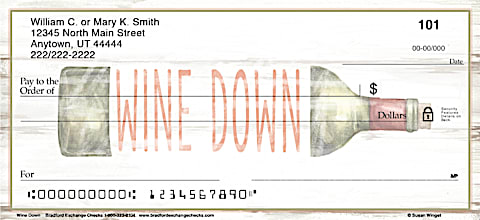 Uncork and Unwind with Wine Themed Personal Checks