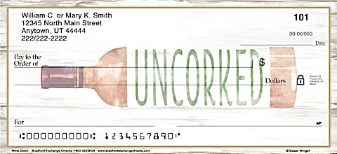 Uncork and Unwind with Wine Themed Personal Checks