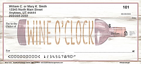 Uncork and Unwind with Wine Themed Personal Checks