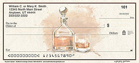 Savor the Flavor with Bourbon Themed Personal Checks