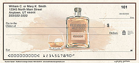Savor the Flavor with Bourbon Themed Personal Checks