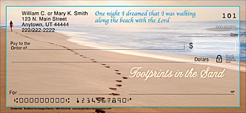 Footprints in the Sand Check Mini- Packs are a Beautiful Inspiration