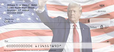 President Donald Trump Patriotic Personal Checks
