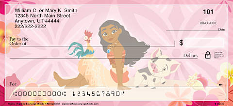 Bring Disneys Moana to Every Moment - Personal Checks Featuring Scenes From the Hit Animated Adventure
