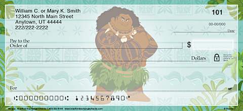 Bring Disneys Moana to Every Moment - Personal Checks Featuring Scenes From the Hit Animated Adventure