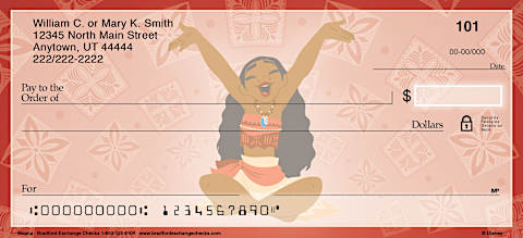 Bring Disneys Moana to Every Moment - Personal Checks Featuring Scenes From the Hit Animated Adventure