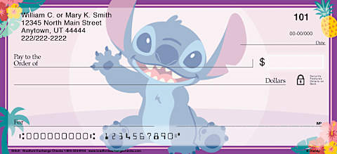Disneys Stitch Checks  Mischief, Smiles, and a Splash of Island Magic!