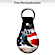 God Bless America Leather Key Ring