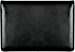 Black Top-Stub Leather Checkbook Cover