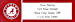 University of Alabama Return Address Label