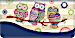 Groovy Owls Checkbook Cover