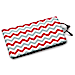 Red and Gray Chevron Eyeglass Case