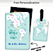 Share Your Love For Traveling With Our So Much World Luggage Tag & Coordinating Passport Cover Set