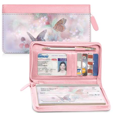 Lena Liu's Enchanted Wings Zippered Checkbook Cover